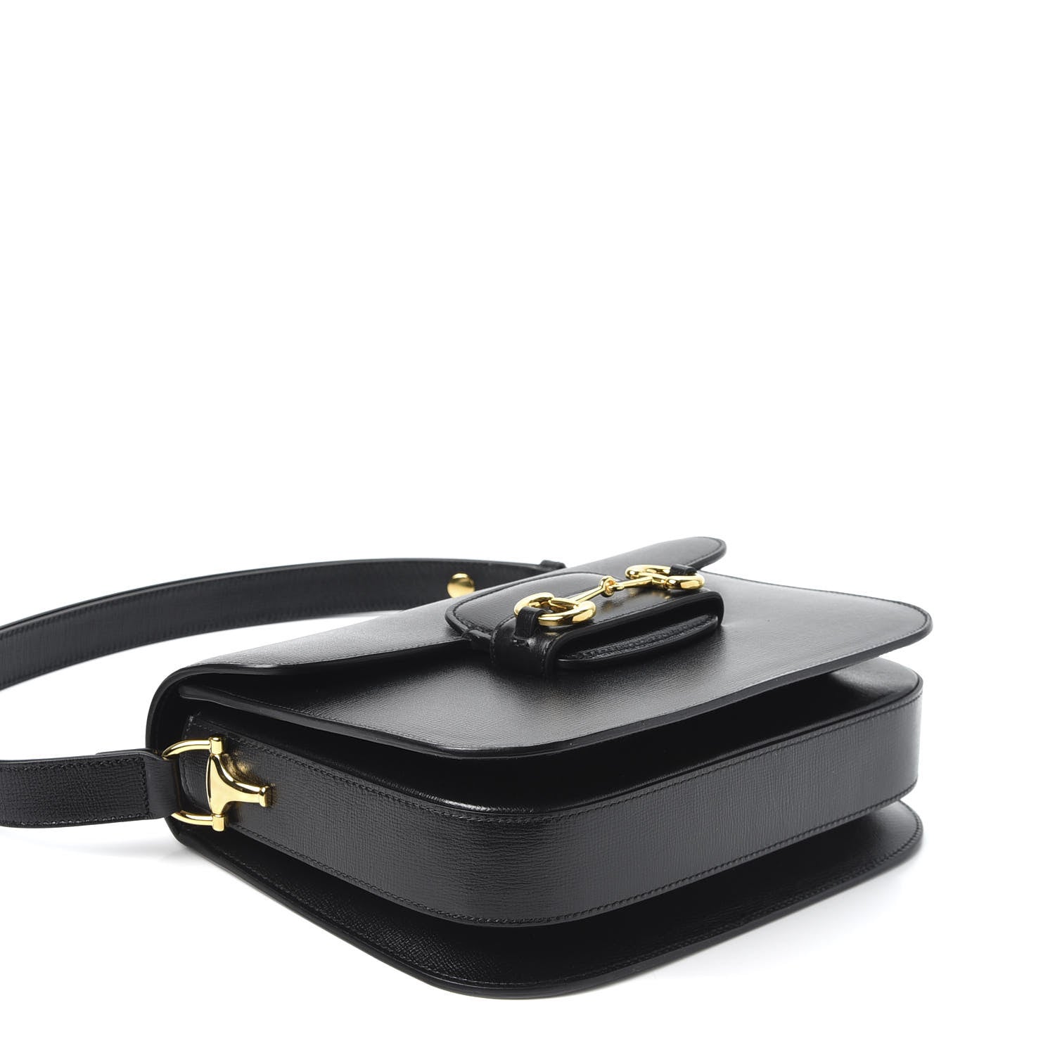 Gucci Azalea Calfskin Horsebit 1955 Shoulder Bag Black 3 of 10