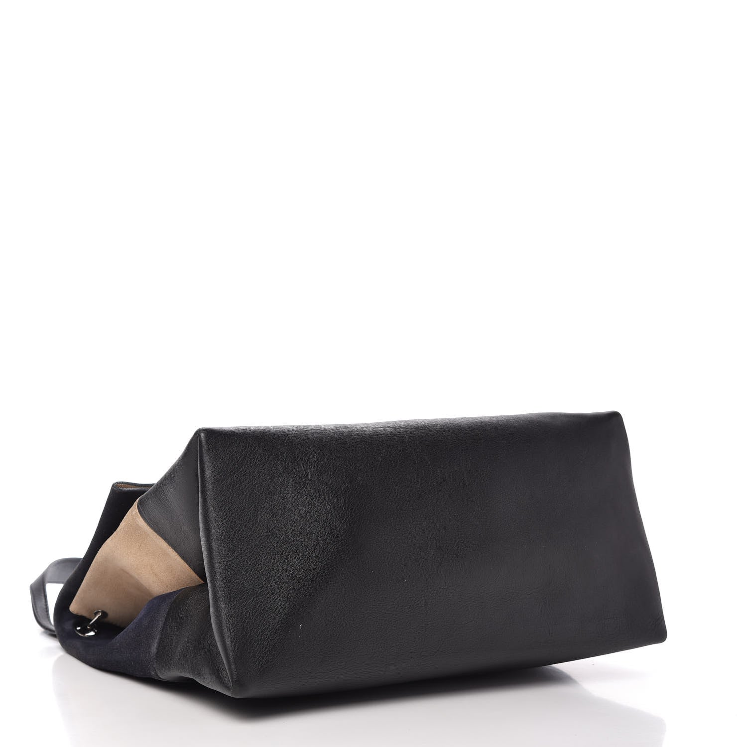 Celine Calfskin Suede All Soft Shoulder Bag Ocean Blue 4 of 9