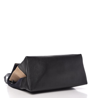 Celine Calfskin Suede All Soft Shoulder Bag Ocean Blue 4 of 9