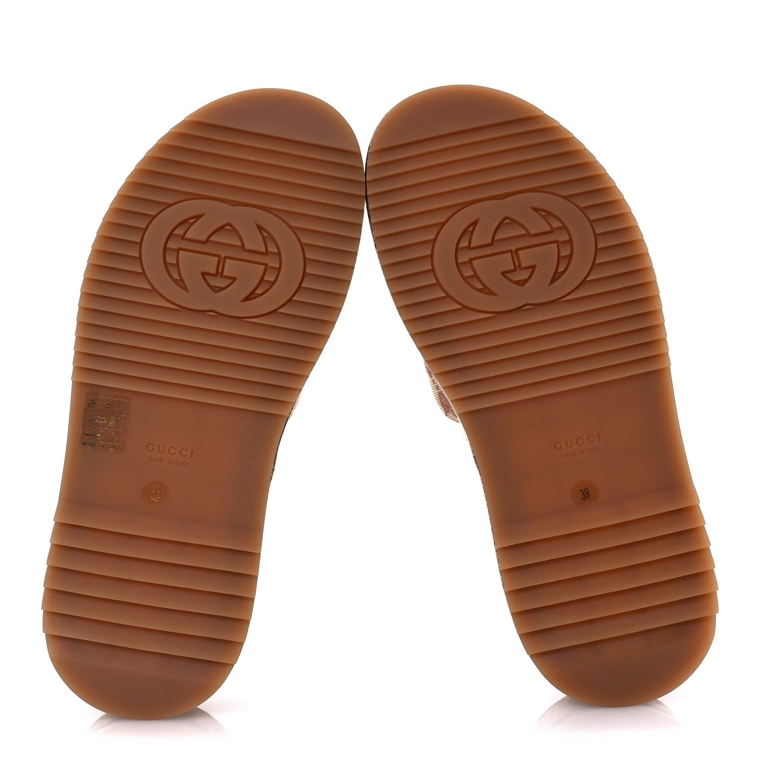 Gucci Canvas GG Monogram Angelina Platform Slide Sandals 39 Beige Ruggine 7 of 11