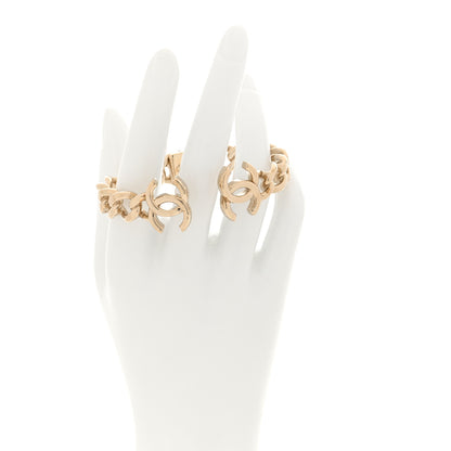 Chanel Metal CC Chain Link Cuff Bracelet Gold 2 of 5