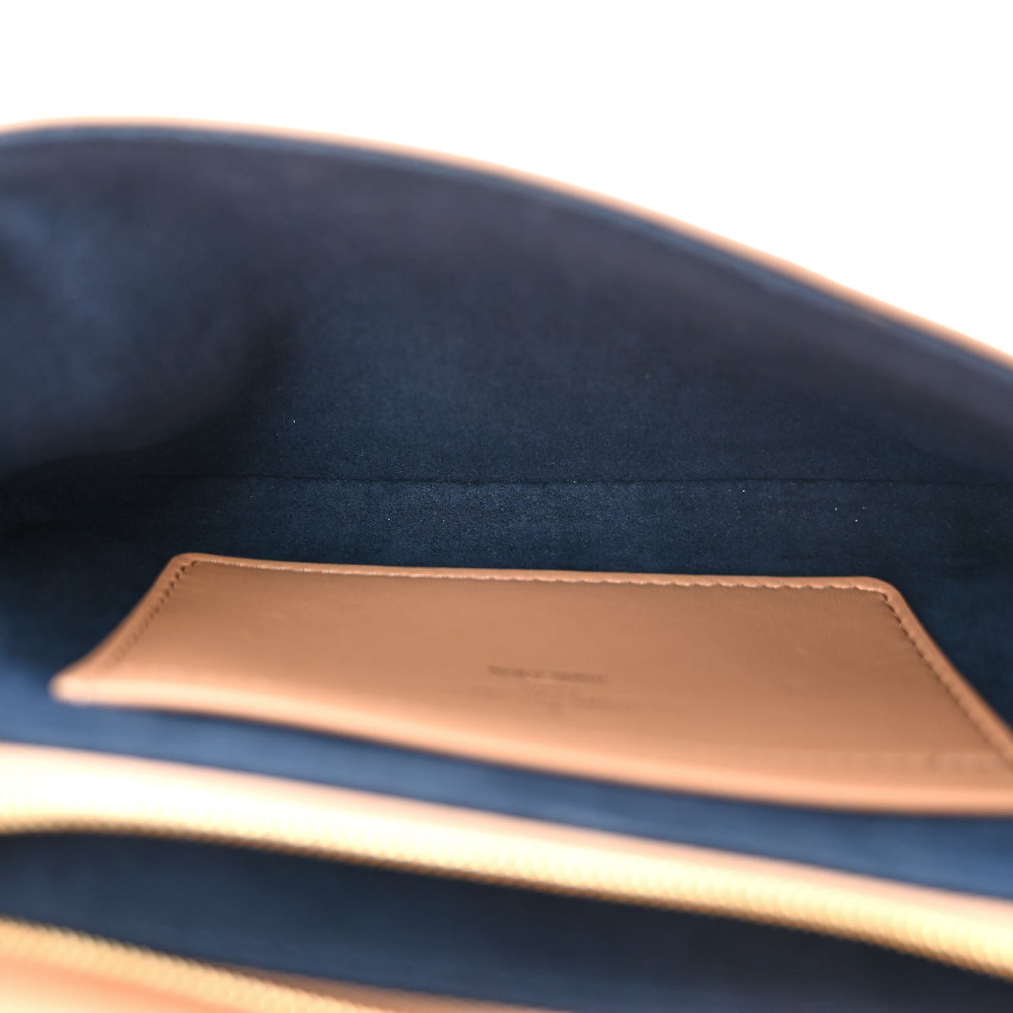 Lambskin Embossed Monogram Pochette Coussin Camel