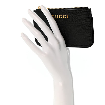 Gucci Calfskin Script Key Case Black 2 of 9
