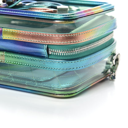 Chanel PVC Patent Calfskin Patent Lambskin Small CC Vanity Case Green 9 of 9