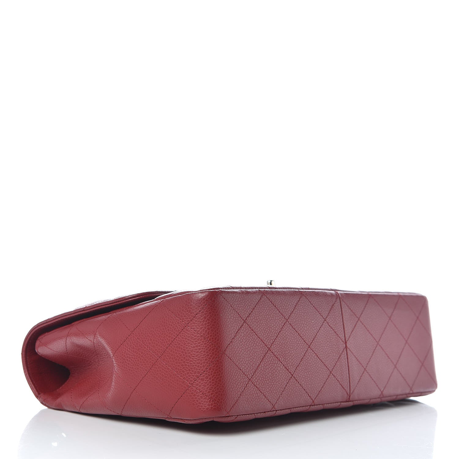 Chanel Caviar Quilted Jumbo Single Flap Dark Red 4 of 9