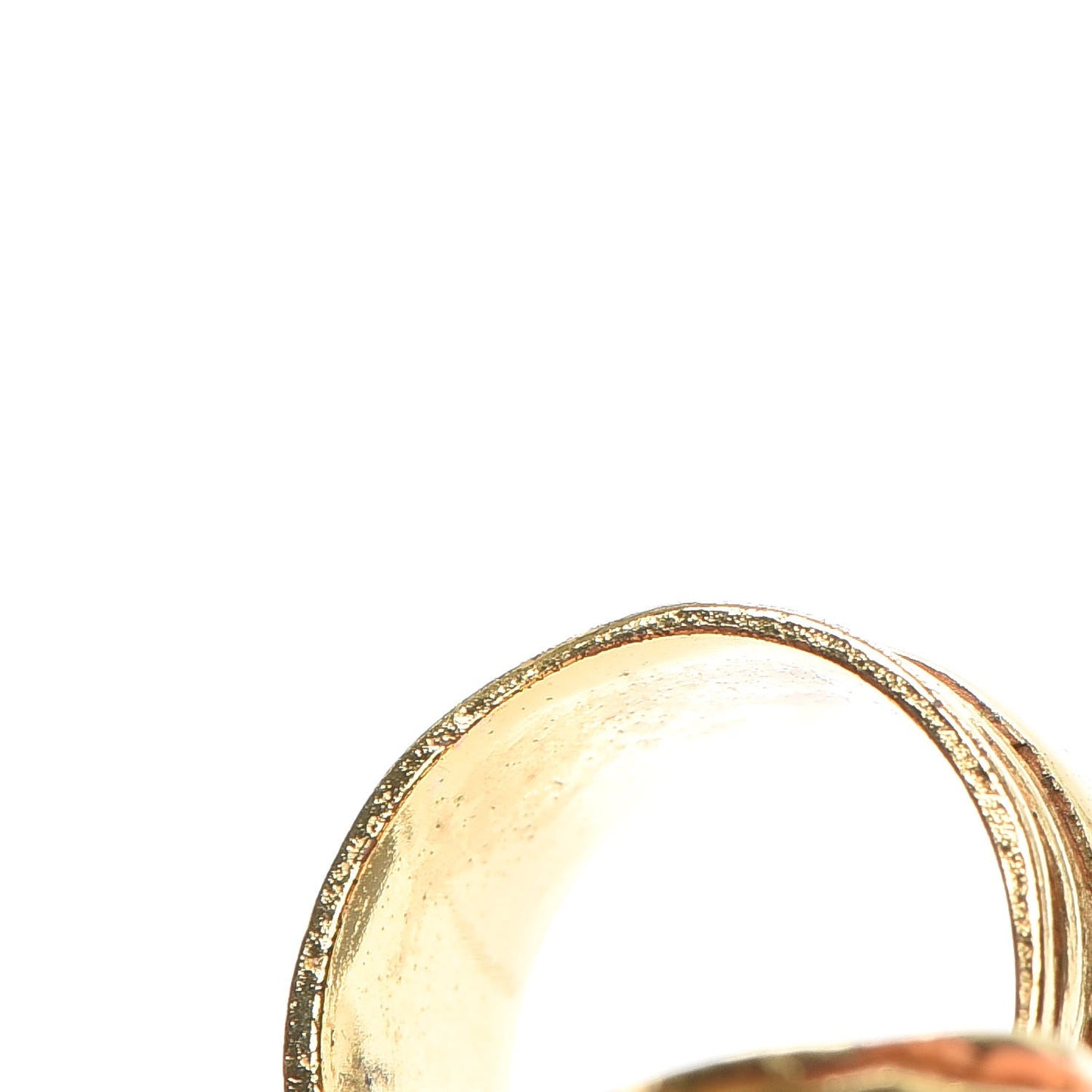Glass Cabochon Arty Ovale Ring 8 Gold Lapis