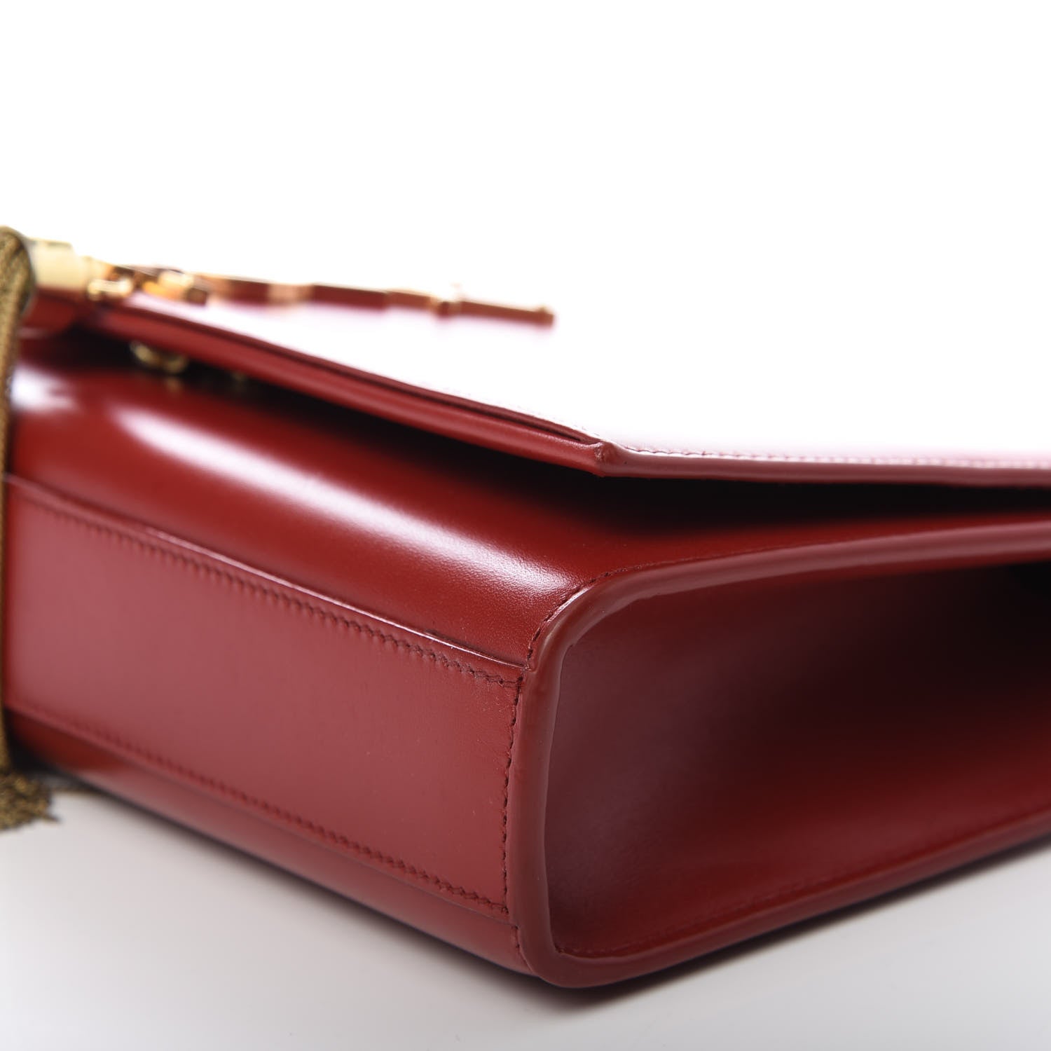 Saint Laurent Smooth Calfskin Medium Classic Monogram Kate Tassel Satchel Lipstick Red 6 of 10