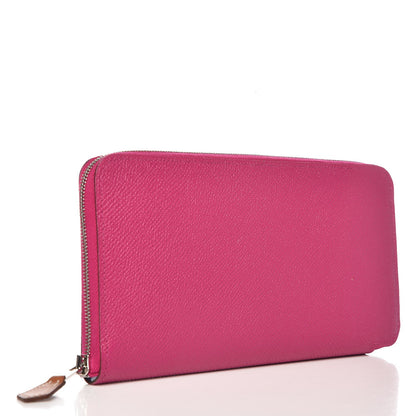 Hermes Epsom Silk'In Wallet Rose Pourpre Bleu Lin 3 of 8