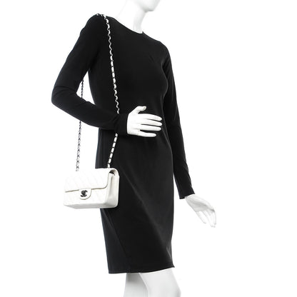 Chanel Crumpled Calfskin Quilted Mini Rectangular Flap White 2 of 8