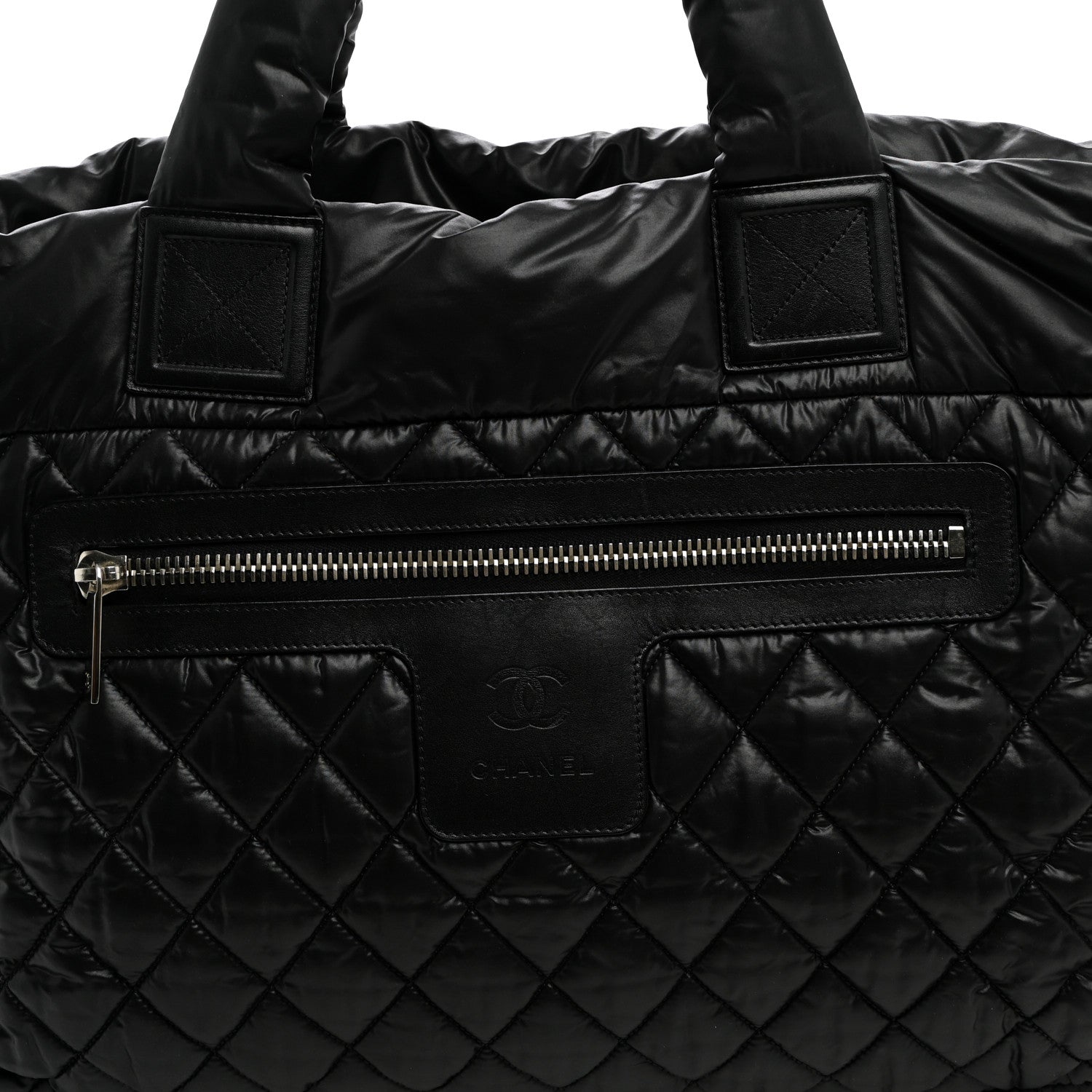 Chanel Nylon Quilted Large Coco Cocoon Tote Black 8 of 12