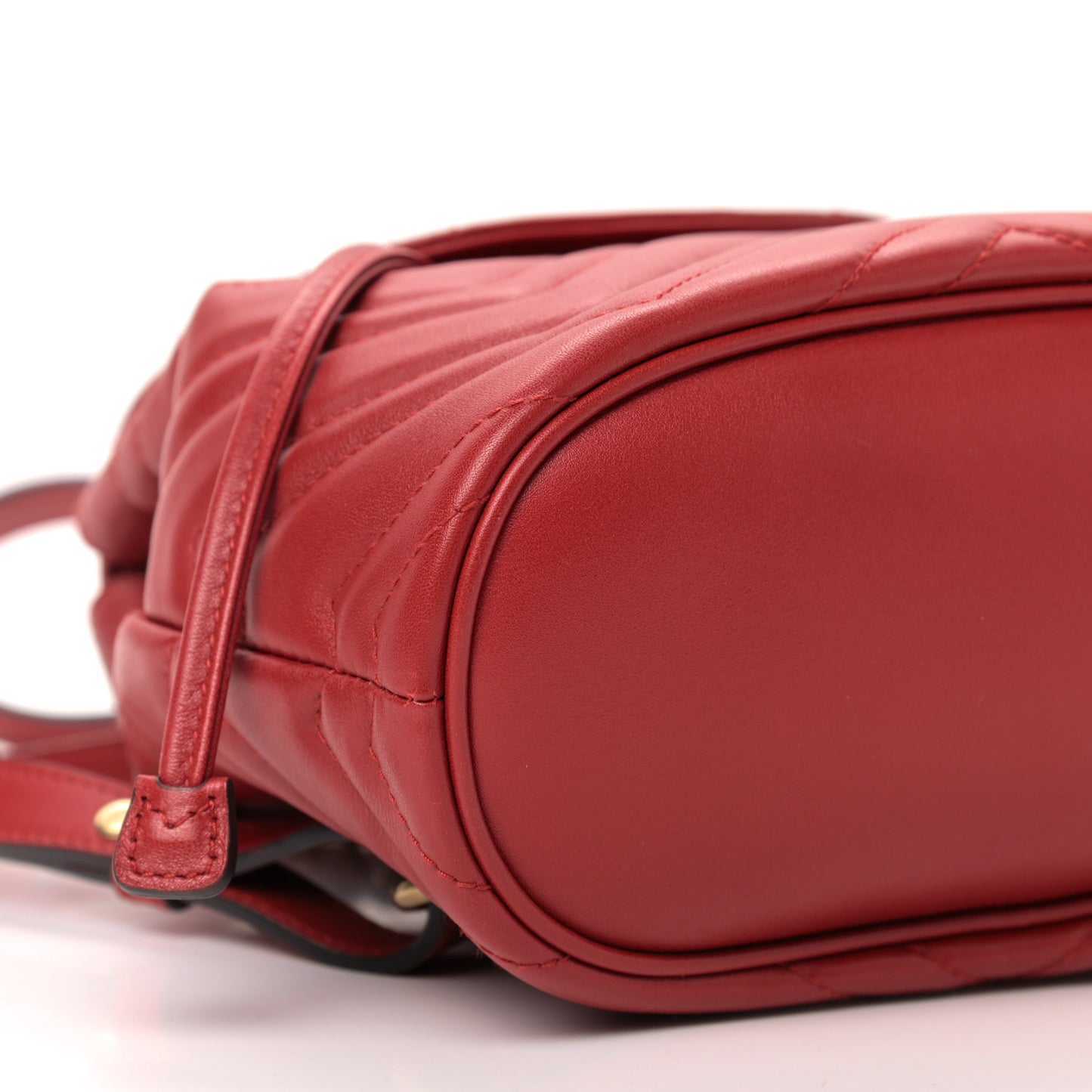 Calfskin Matelasse GG Marmont Flap Backpack Hibiscus Red