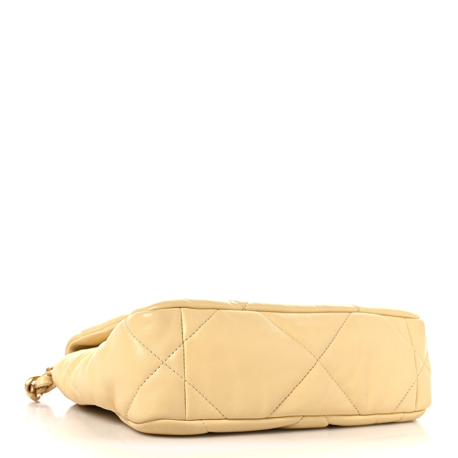 Chanel Lambskin Quilted Medium Chanel 19 Flap Yellow 4 of 12