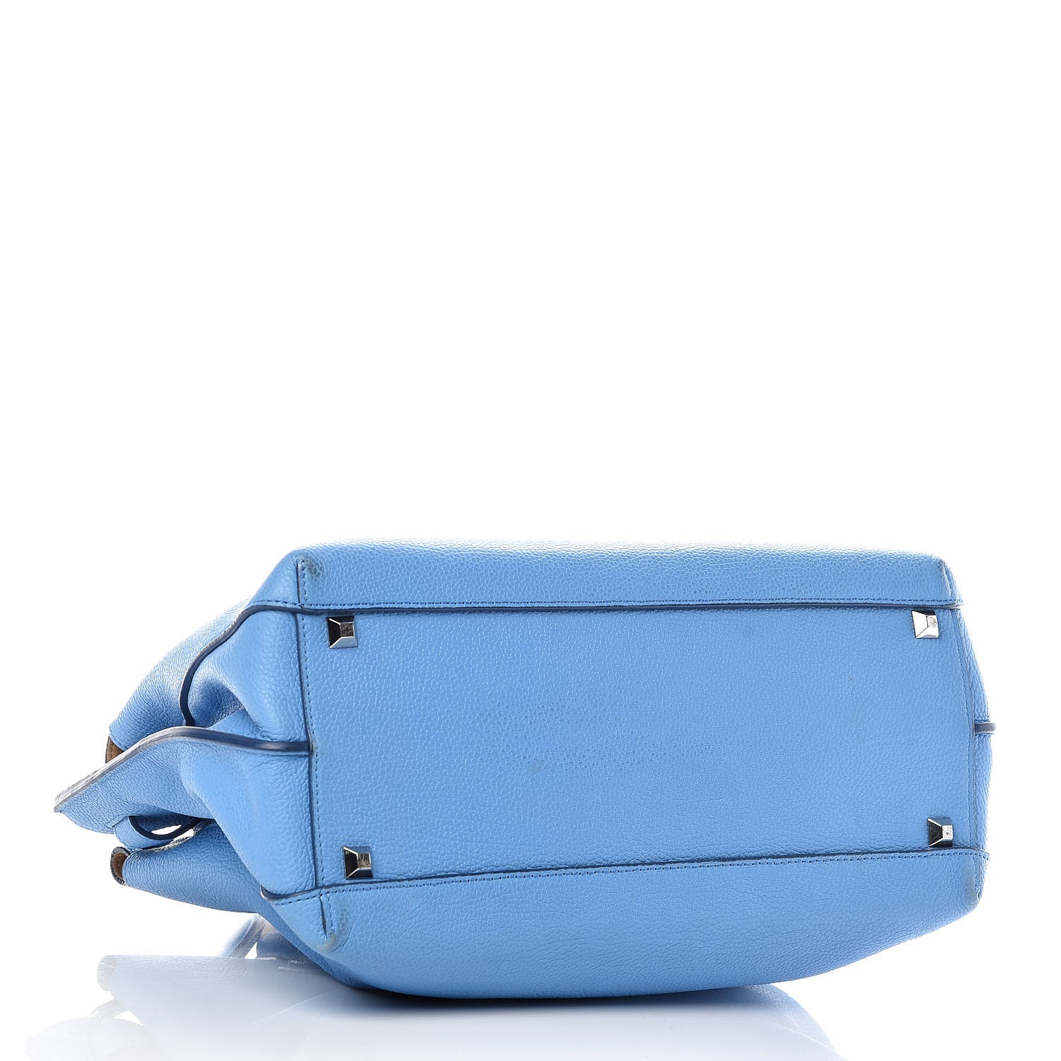 MCM Grained Calfskin Medium Milla Tote Tile Blue 4 of 14