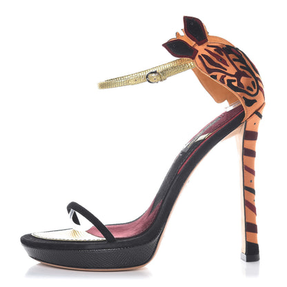 Louis Vuitton Artiface Suede Sandal Heels 39 Black 1 of 12