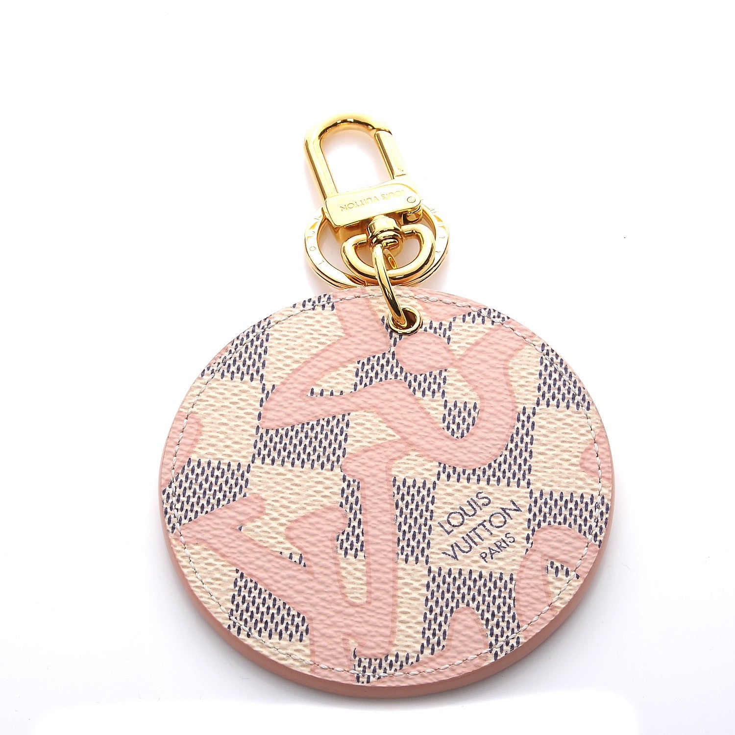Louis Vuitton Damier Azur Tahitienne Bag Charm Key Ring 1 of 5