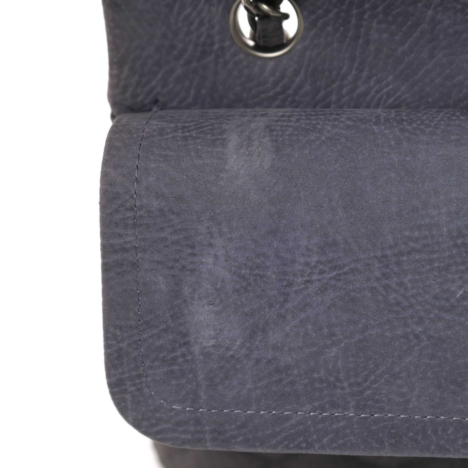 Chanel Nubuck Quilted Medium Double Flap Grey 11 of 12