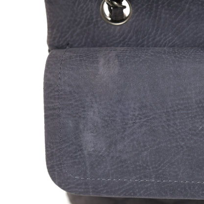 Chanel Nubuck Quilted Medium Double Flap Grey 11 of 12