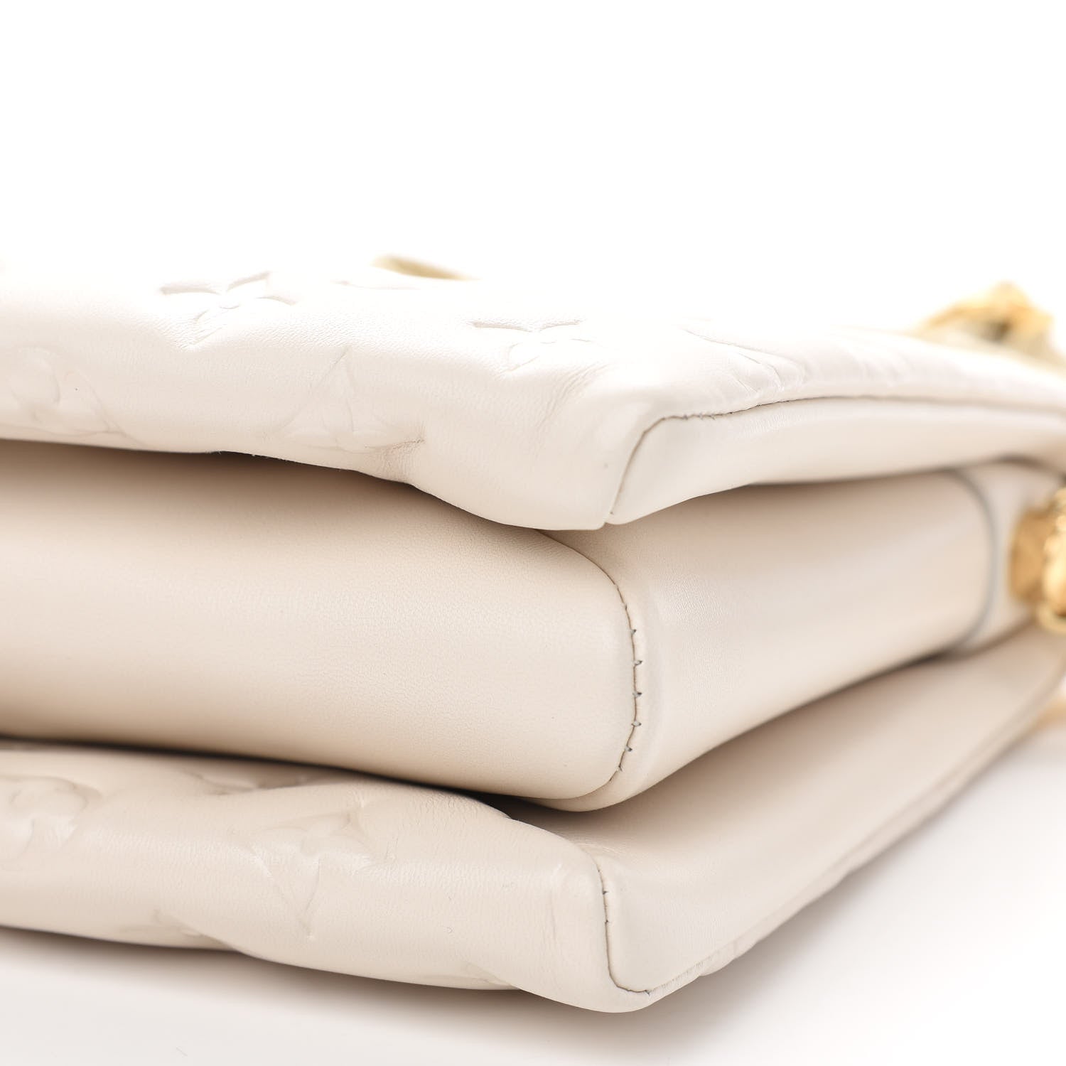 Louis Vuitton Lambskin Embossed Monogram Coussin PM Cream 8 of 8