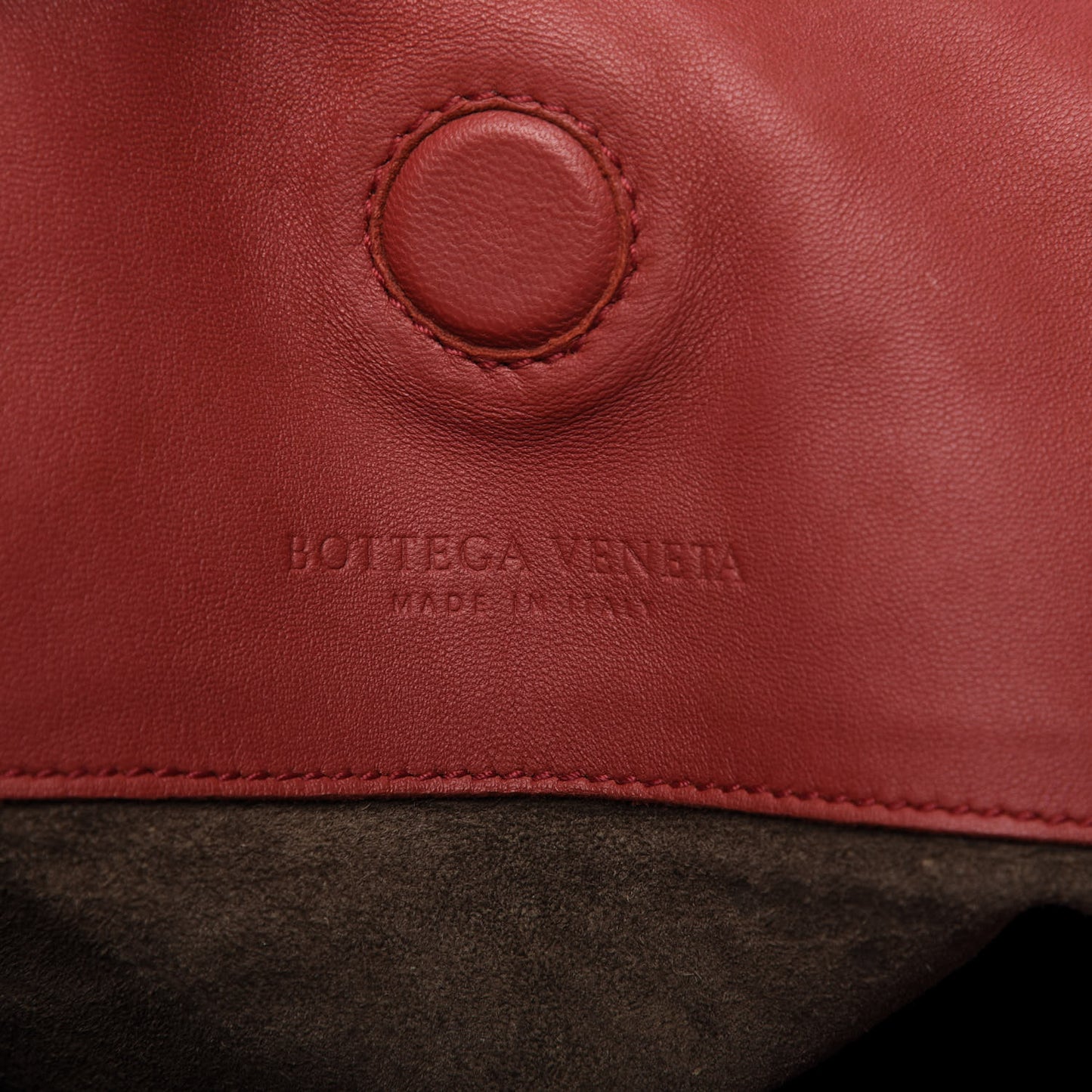 Nappa Intrecciato Large Campana Hobo Red