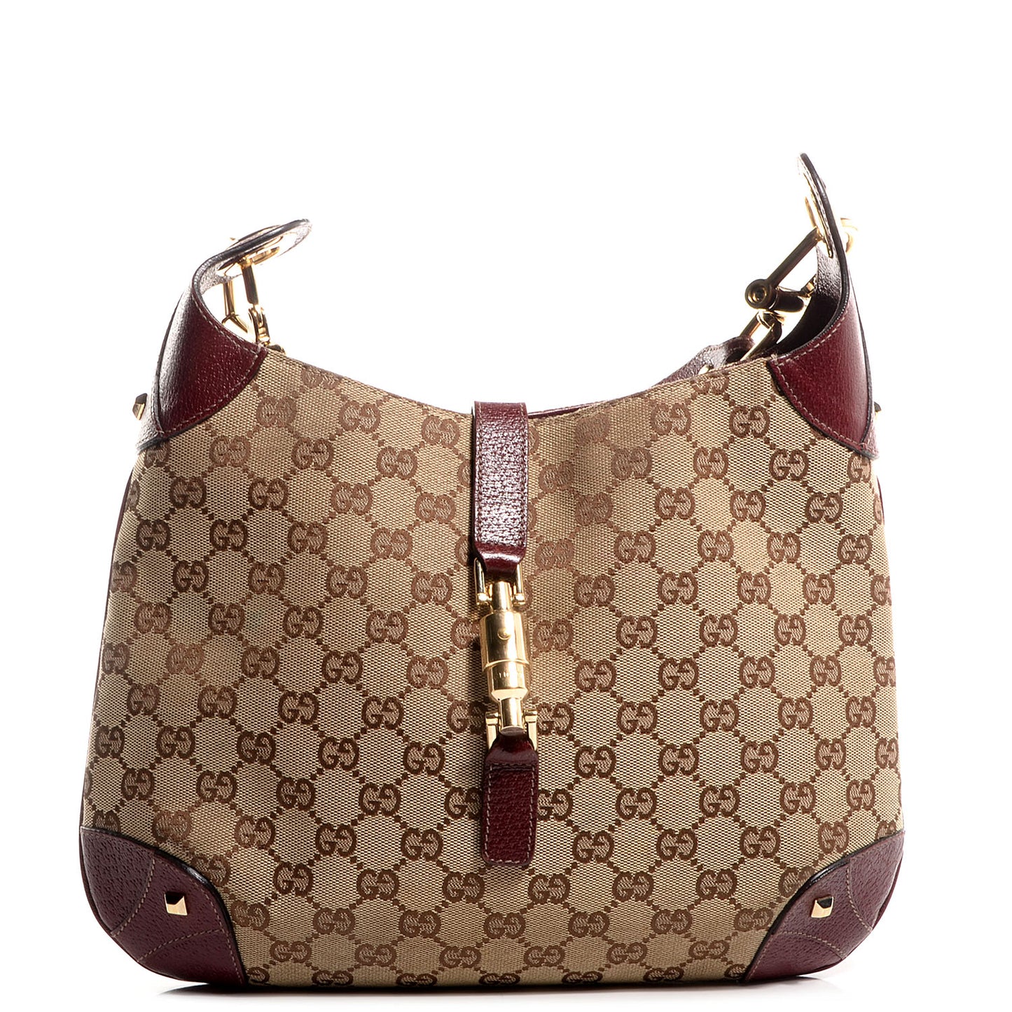 Monogram Piston Lock Jackie O Hobo Burgundy