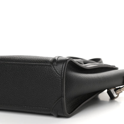 Celine Drummed Calfskin Nano Luggage Black 9 of 9