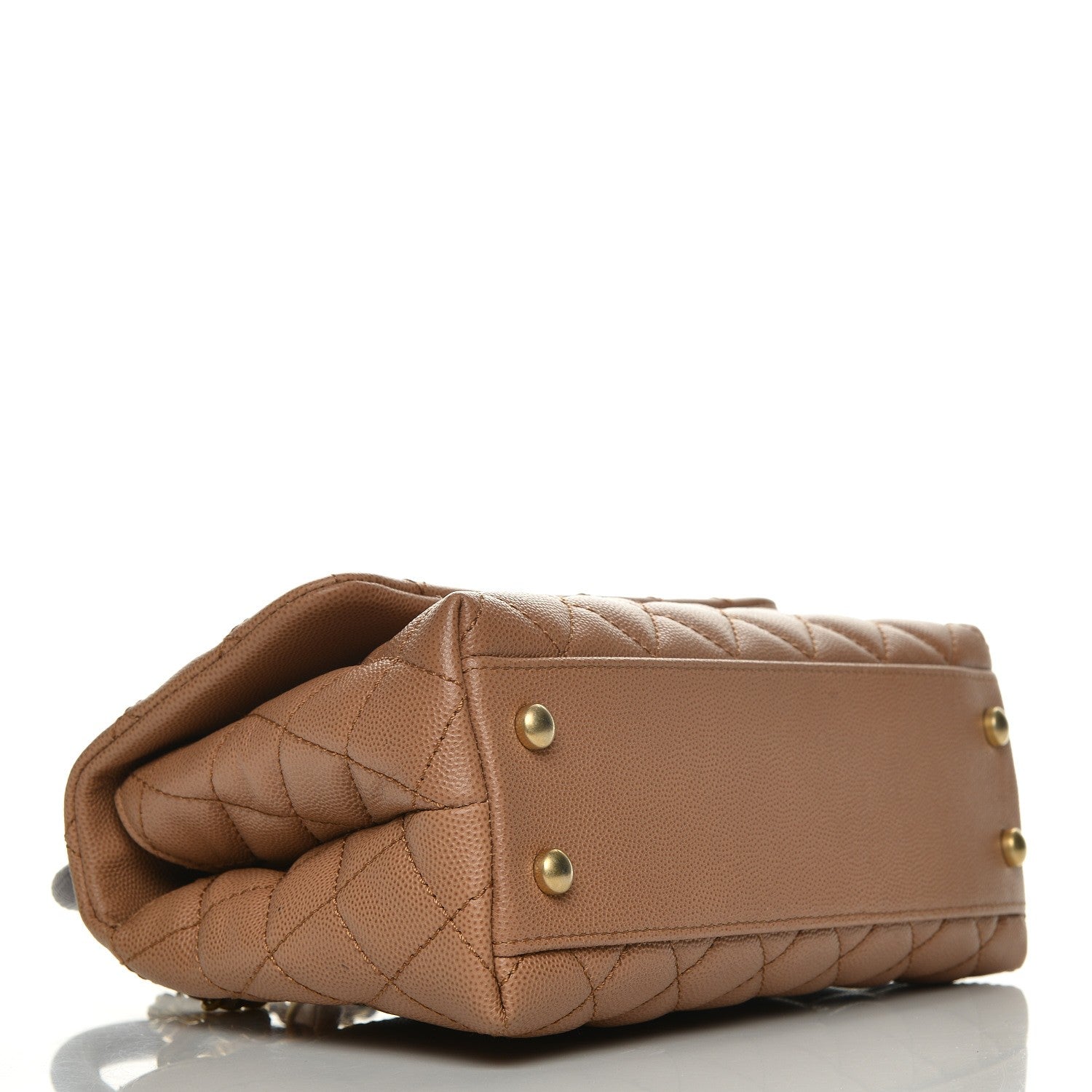 Chanel Caviar Lizard Quilted Mini Coco Handle Flap Beige 4 of 7