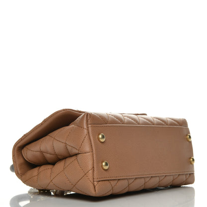 Chanel Caviar Lizard Quilted Mini Coco Handle Flap Beige 4 of 7