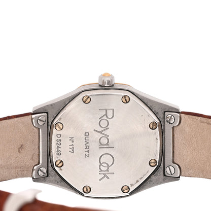 Audemars Piguet Stainless Steel 18K Yellow Gold Alligator 28mm Royal Oak Quartz Watch Grey 66800SA 4 of 4