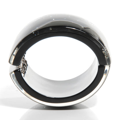 Chanel Resin Crystal CC Cuff Black 4 of 6