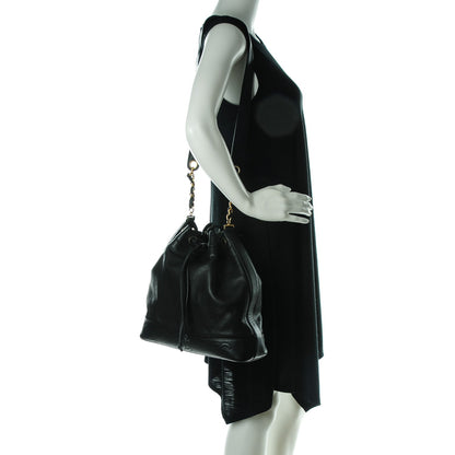 Chanel Caviar CC Drawstring Shoulder Bag Black 2 of 10