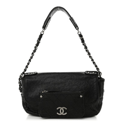 Chanel Glazed Caviar Small Pocket In The City Shoulder Bag Black 1 of 16