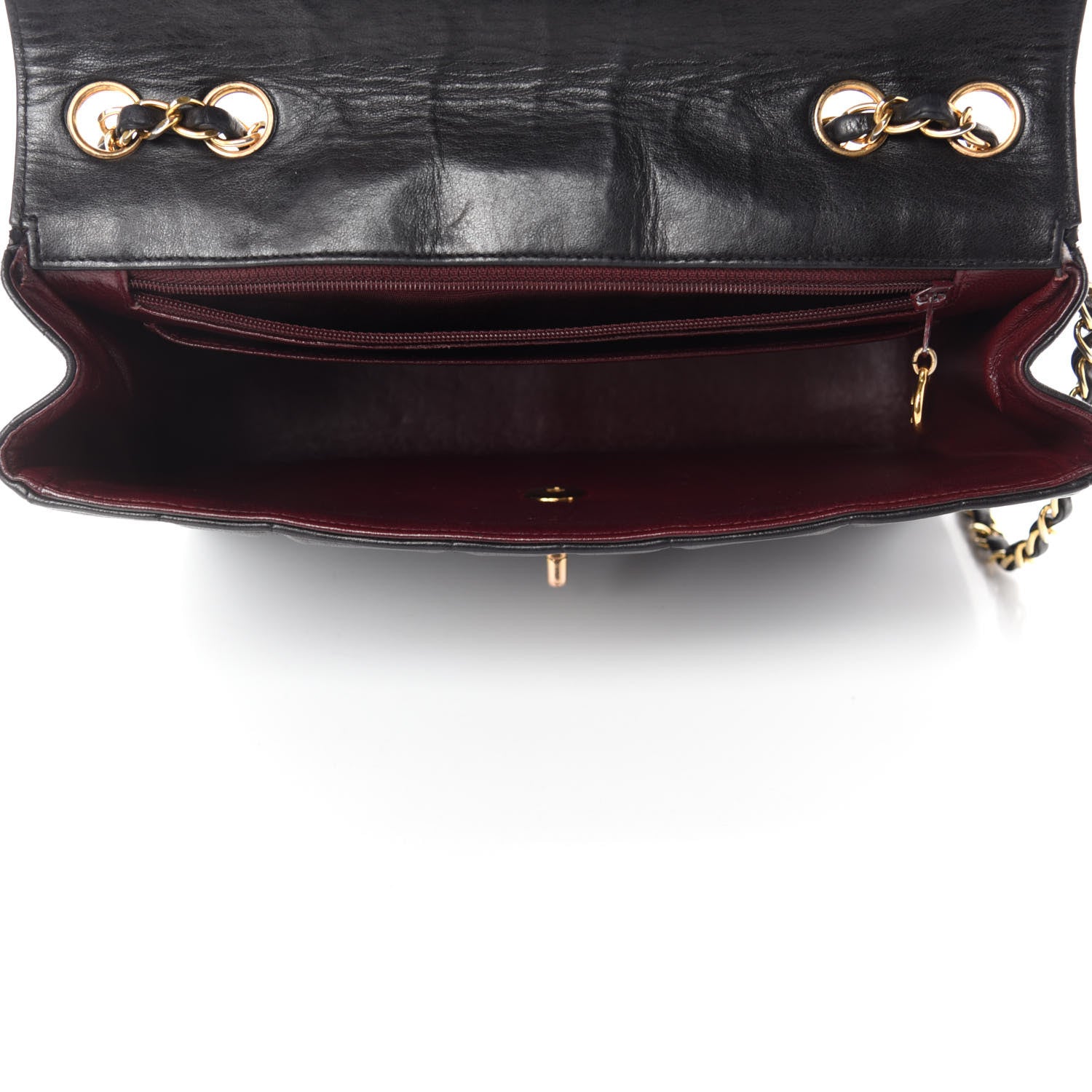 Chanel Lambskin Vertical Quilted Medium Single Flap Black 6 of 15