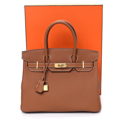 Hermes Togo Birkin 30 Gold 9 of 10