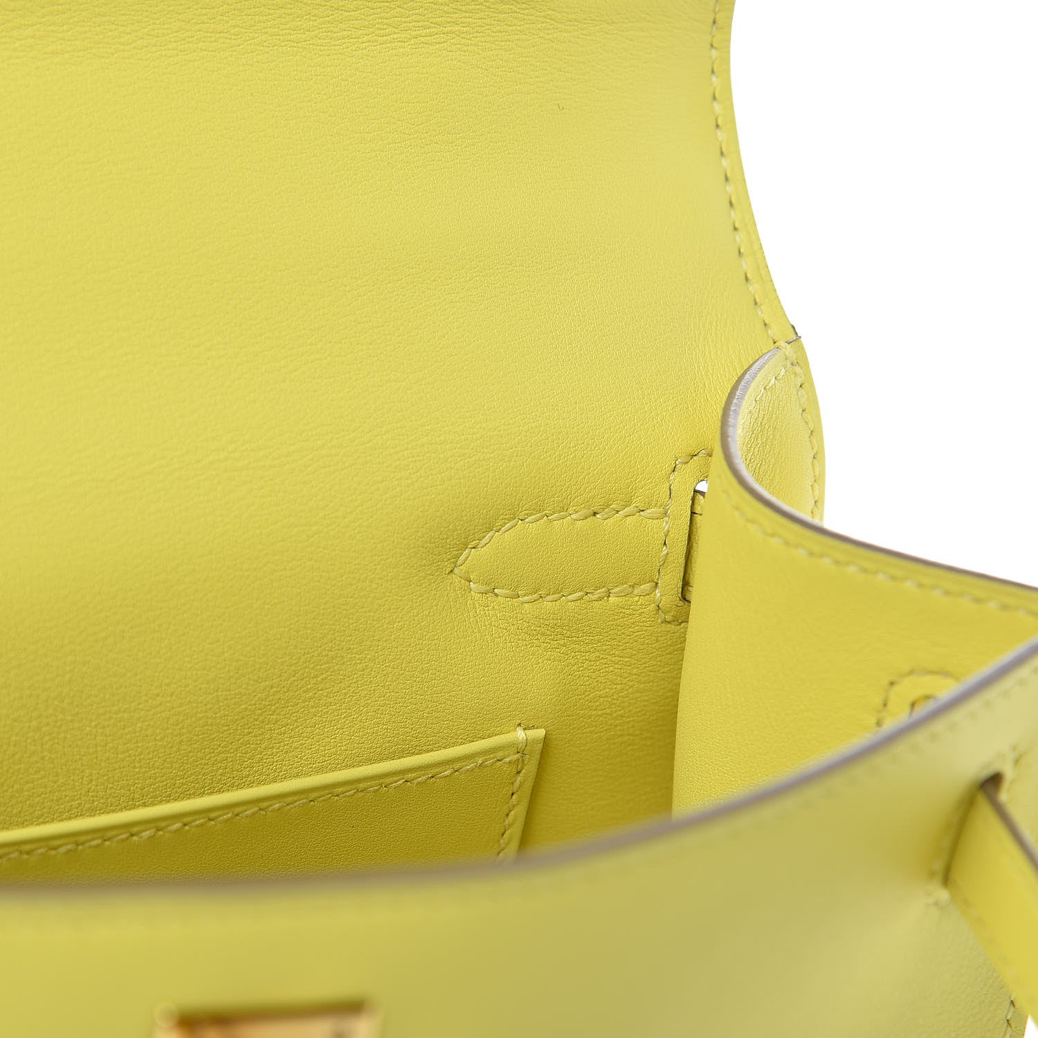 Hermes Swift Kelly Pochette Clutch Lime 16 of 30