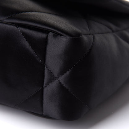 Chanel Satin Quilted Medium Chanel 19 Flap Black 11 of 11
