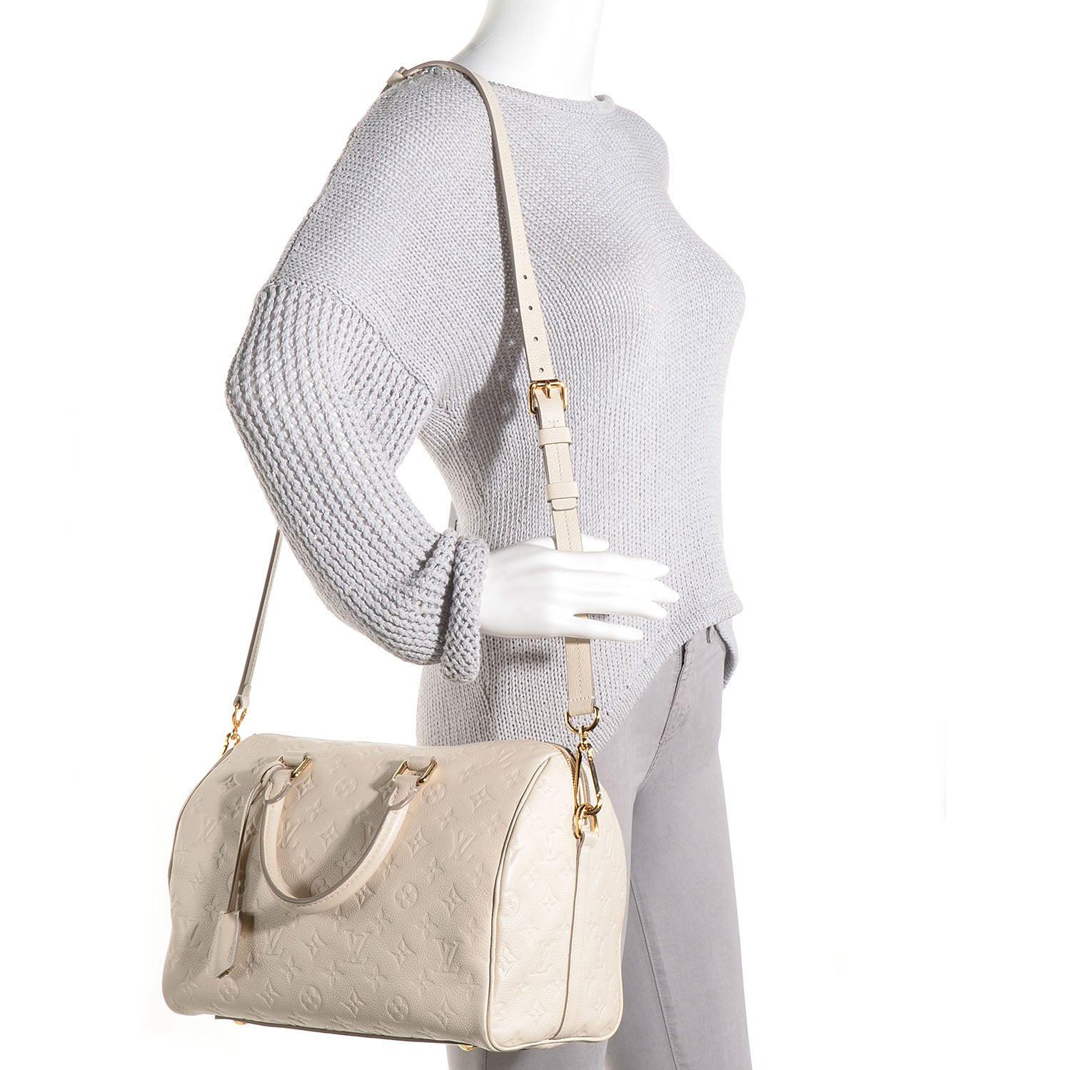 Louis Vuitton Empreinte Speedy Bandouliere 30 Neige 2 of 8