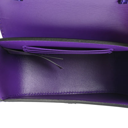 Versace Metallic Patent Calfskin Mini La Medusa Chain Top Handle Bag Dark Orchid 5 of 8