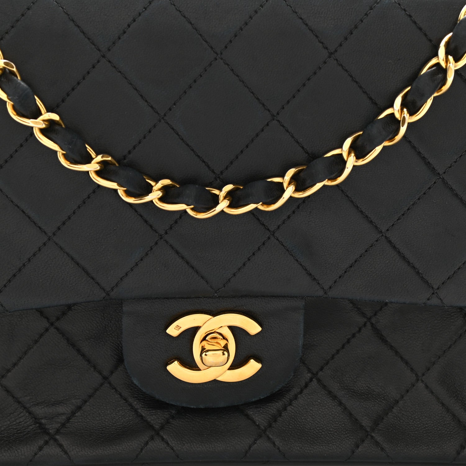 Chanel Lambskin Quilted Small Double Flap Black 6 of 10