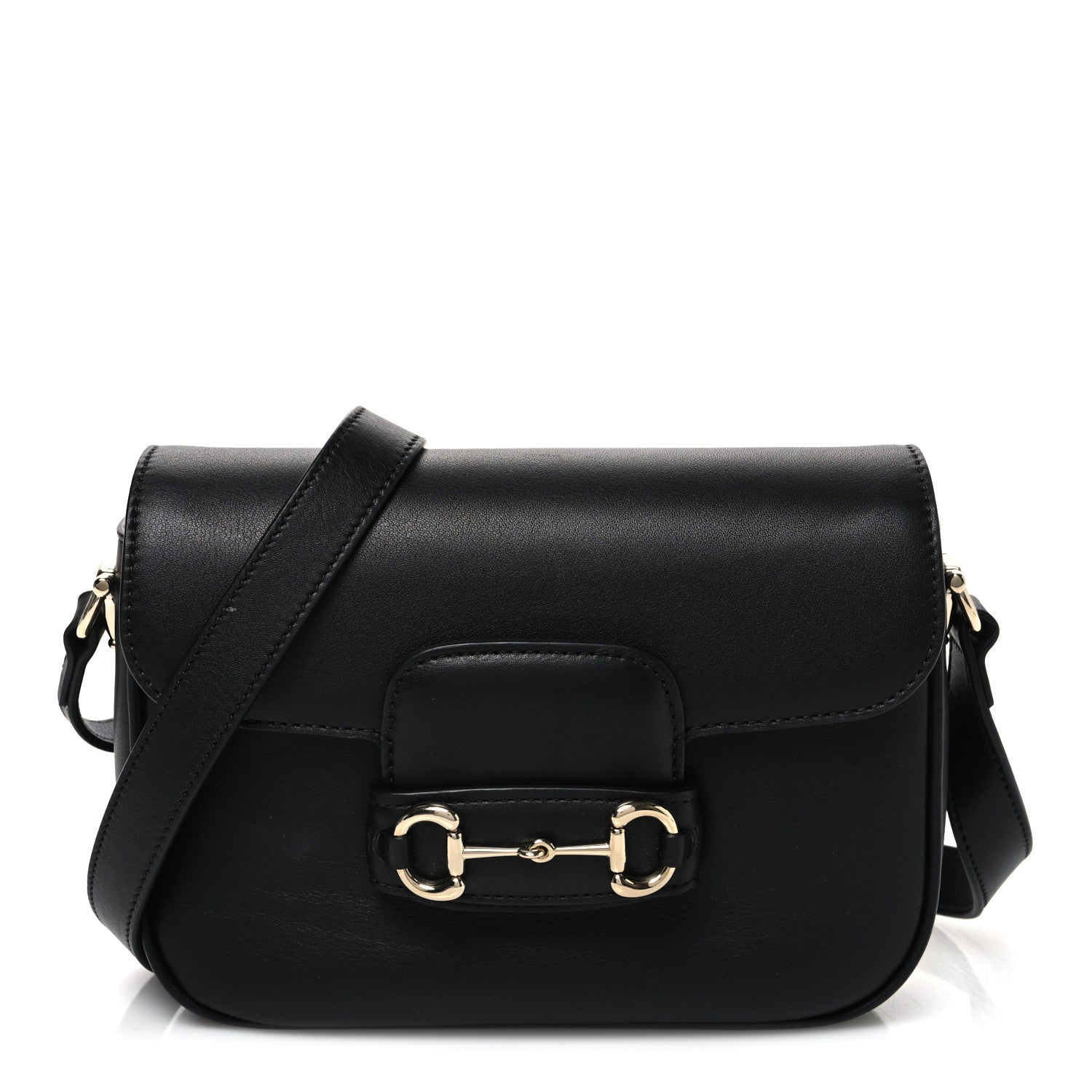 Gucci Arabella Calfskin Horsebit 1955 Shoulder Bag Black Black 1 of 10