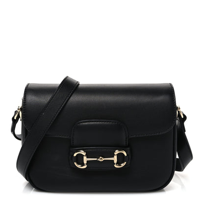 Gucci Arabella Calfskin Horsebit 1955 Shoulder Bag Black Black 1 of 10
