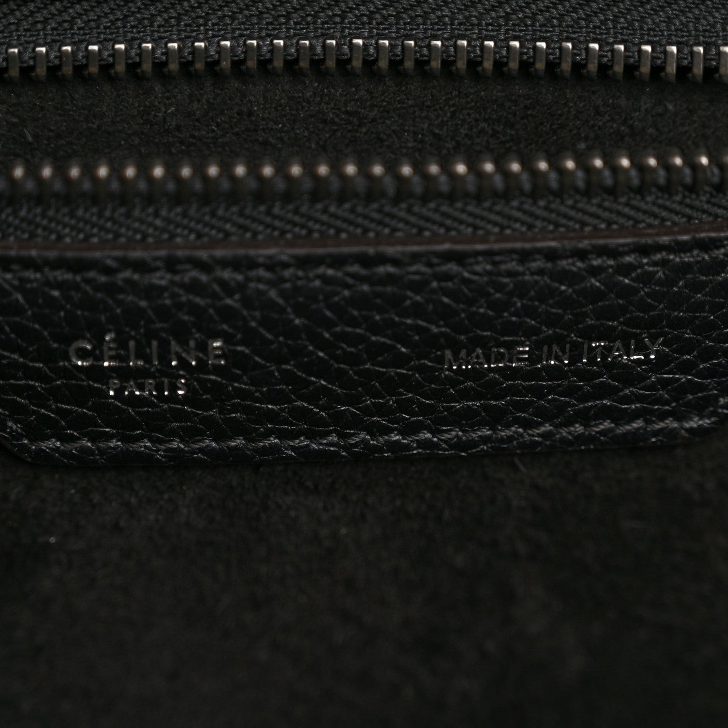Celine Drummed Calfskin Micro Luggage Black 10 of 19