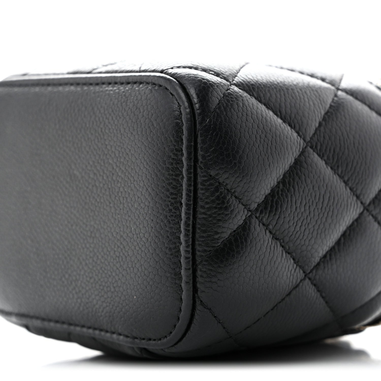 Chanel Caviar Quilted Tiny CC Mini Vanity Case With Chain Black 10 of 10