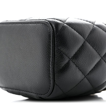 Chanel Caviar Quilted Tiny CC Mini Vanity Case With Chain Black 10 of 10