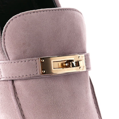 Hermes Suede Goatskin Womens Destin Loafer 41 Rose Opaline 7 of 10