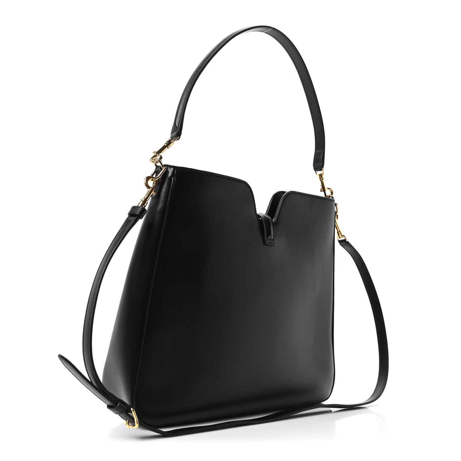 Celine Smooth Calfskin Medium Camille 16 Soft Bag Black 3 of 9