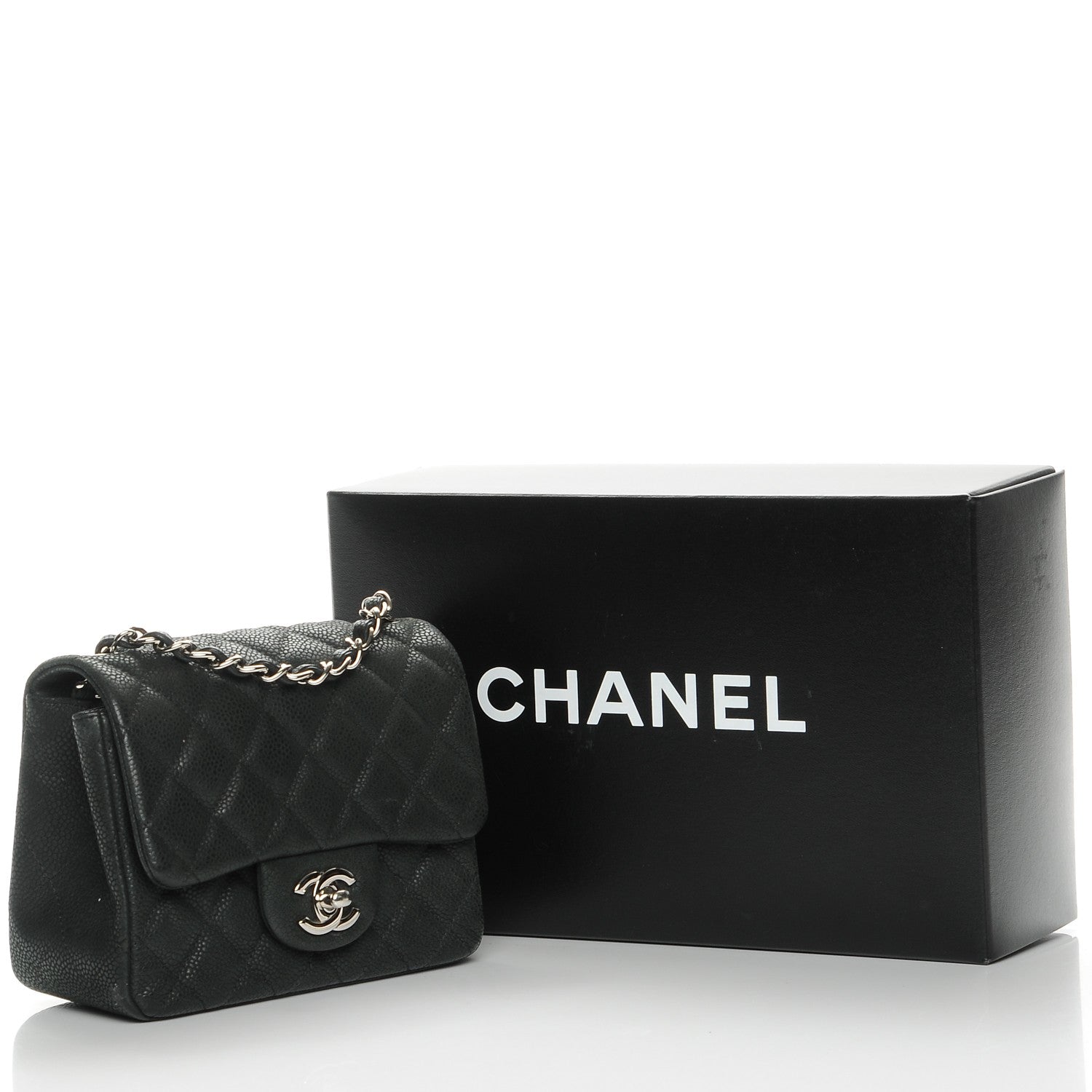 Chanel Iridescent Caviar Quilted Mini Square Flap Black 8 of 8