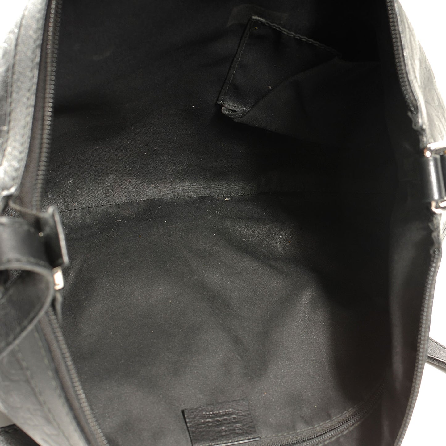 Calfskin Horsebit Embossed Large Half Moon Hobo Black