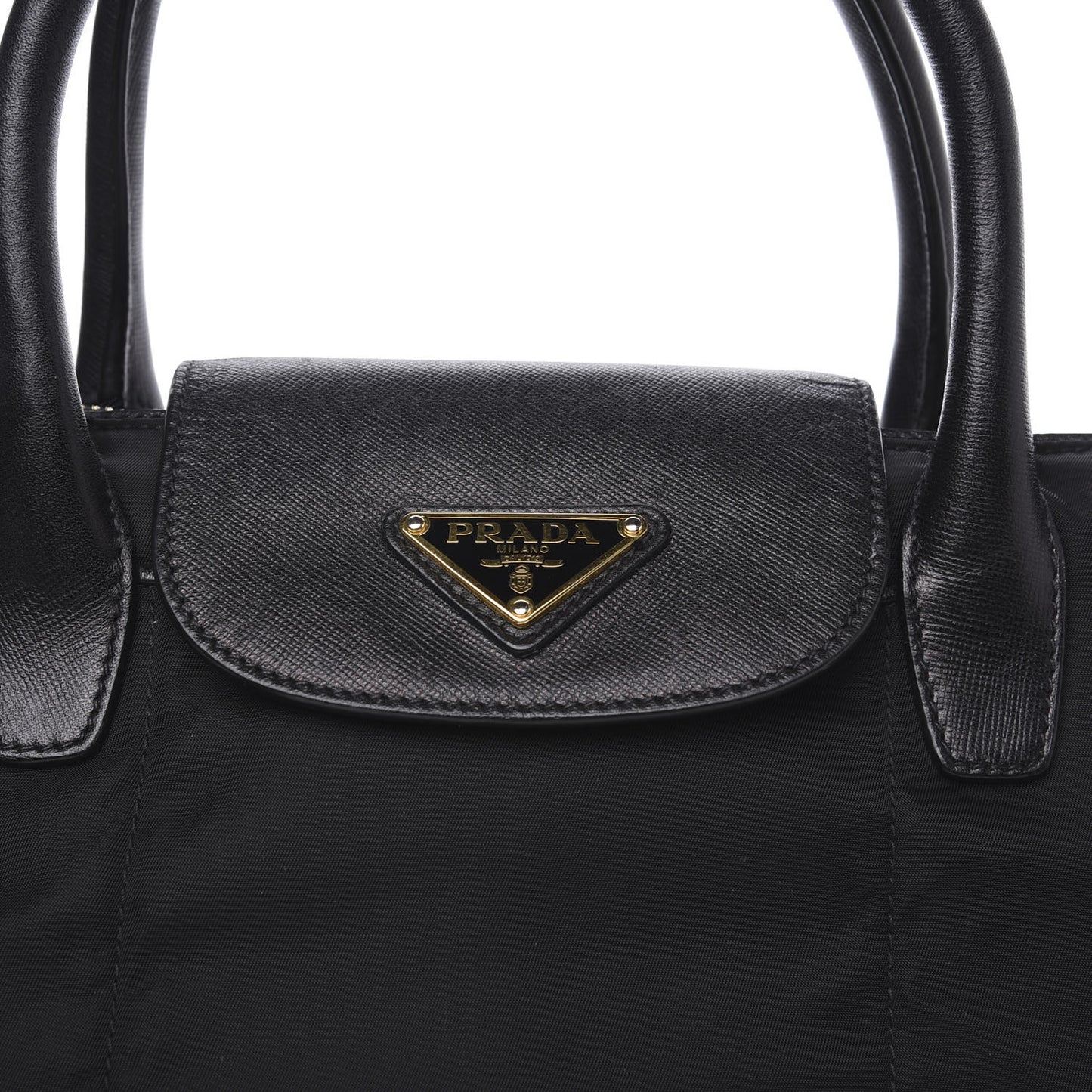 Saffiano Tessuto Nylon Tote Black