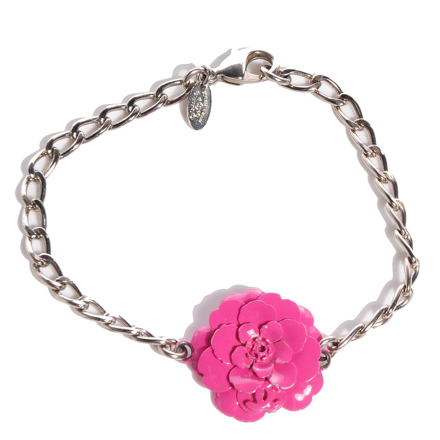 Chanel Flower Chain Camellia Bracelet Pink 1 of 5