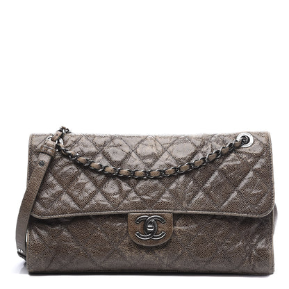 Chanel Crumpled Grained Calfskin Jumbo CC Crave Flap Brown 1 of 10